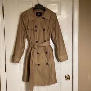Women’s London Fog Double Breasted Tan/Khaki Trench Coat Size XL